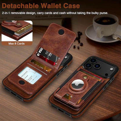LOHASIC iPhone 17 Pro Max Wallet Case, Compatible with Magsafe, Dark Brown - color: Dark Brown, size: for iPhone 17 Pro Max