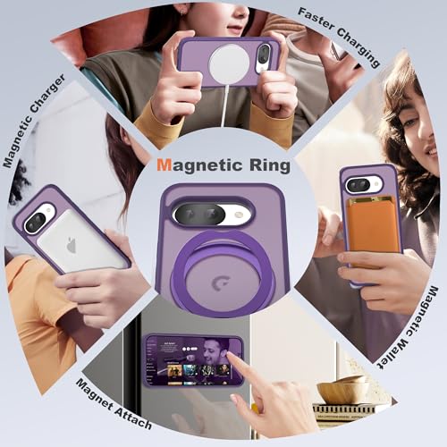 Compatible with Google Pixel 9a Case with Stand 6.3",Purple - color: Purple, size: Google Pixel 9a