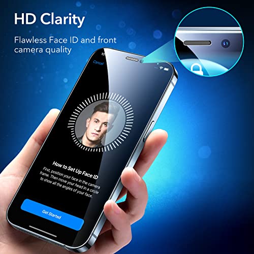 ESR 3 Pack for iPhone 12 Pro Max Screen Protector, Align Frame