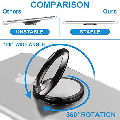 Finger Ring Stand & Magnetic Mount Set, Fits iPhone & Android Smartphones - color: Finger Ring Stand & Magnetic Mount