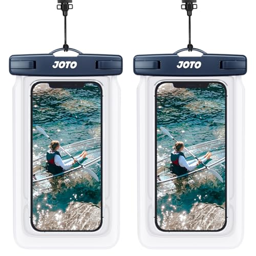 JOTO 2 Pack Floating Waterproof Phone Pouch Up to 7", IPX8 Floatable Underwater Phone Case Cellphone Dry Bag for iPhone 17/Air 16 15 14 13 12 11 Pro Max Xs Max XR X 8 7 Plus SE/Galaxy S24 S23 -Navy - color: Navy