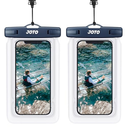 JOTO 2 Pack Floating Waterproof Phone Pouch Up to 7", IPX8 Floatable Underwater Phone Case Cellphone Dry Bag for iPhone 17/Air 16 15 14 13 12 11 Pro Max Xs Max XR X 8 7 Plus SE/Galaxy S24 S23 -Navy - color: Navy