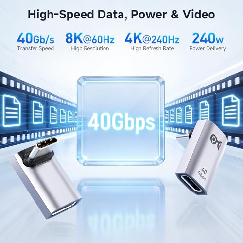 Cable Matters 2-Pack 40Gbps Right Angle USB C Adapter - style: Right Angle