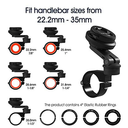 Motorcycle Phone Mount,Bike Cell Phone Holder with Vibration Dampener module,Out Front Bicycle Handlebar Mount for Mountain Road EBike,Scooter,Moto,MTB【Series C - 2nd Gen】Angle Adjustment Edition - color: 【Vibration Dampener】Handlebar Mount Pro-Black