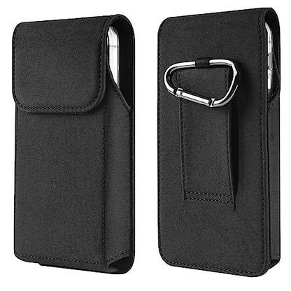 Large Cell Phone Holster with Belt Clip Loop Pouch Holder Belt Case for Motorola Moto G Stylus 5G 2022 G Power 5G 2024 G Play, Samsung Galaxy A14 A05 A22 5G S21 Ultra, Nokia G50 X100 G300, TCL 30XL