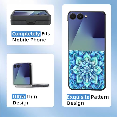 for Z Flip 7 Case Ultra Thin 1.2mm Matte Hard PC Phone Cover- Anti-Scratch Anti-Fingerprint Slim Fit Shockproof Protection Cover for Samsung Galaxy Z Flip 7 Case,Blue Mandala - color: Blue Mandala