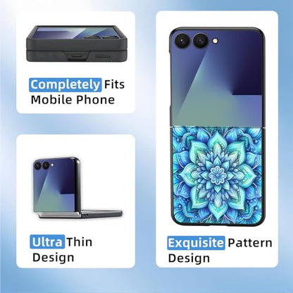 for Z Flip 7 Case Ultra Thin 1.2mm Matte Hard PC Phone Cover- Anti-Scratch Anti-Fingerprint Slim Fit Shockproof Protection Cover for Samsung Galaxy Z Flip 7 Case,Blue Mandala - color: Blue Mandala
