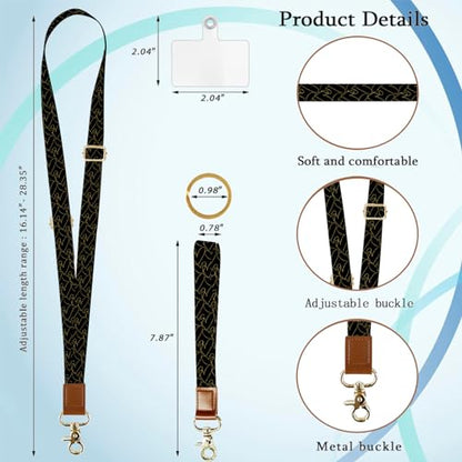 Phone Lanyard Wrist Strap Crossbody Adjustable, Cell Phone Lanyard for Around The Neck Shoulder Wristlet Strap - color: Doodle Hearts