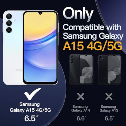 Battery Case for Galaxy A15, Upgraded 10000mAh Rechargeable Portable Charging Case with Wireless Charging Compatible for Galaxy A15 (6.5 inch) with Carplay Extended Battery Pack Charger Cover (Black) - size: Galaxy A15