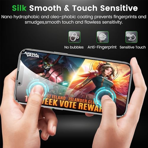 Romkasi 3 Pack Privacy Screen Protector for iPhone 16e 6.1 Inch with 3 Pack Camera Lens Protector, Anti Spy Tempered Glass Film, Anti-Scratch, Touch Sensitive, Case Friendly - color: iPhone 16e