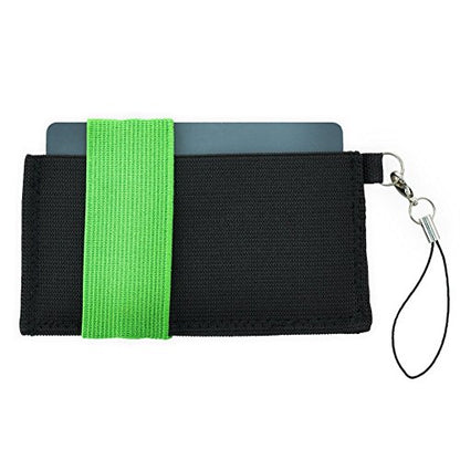 Front Pocket Wallet - Minimalist Wallet - Green - Elastic - Everyday Carry Cards, Cash, Phone, Keys - Securely Holds for Easy Access - Lobster Claw Keychain Included- Ultra Thin 4"x2"… - color: Green