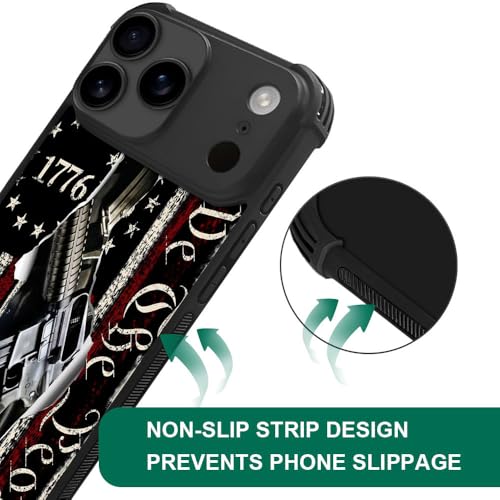DJSOK Case for iPhone 17 Pro Max,Compatible with MagSafe,Anti-Scratch Shockproof Case,Classic American Flag 1776 We The People - color: Classic American Flag 1776 We The People, size: IPhone 17 Pro Max