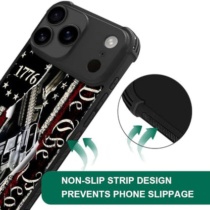DJSOK Case for iPhone 17 Pro Max,Compatible with MagSafe,Anti-Scratch Shockproof Case,Classic American Flag 1776 We The People - color: Classic American Flag 1776 We The People, size: IPhone 17 Pro Max