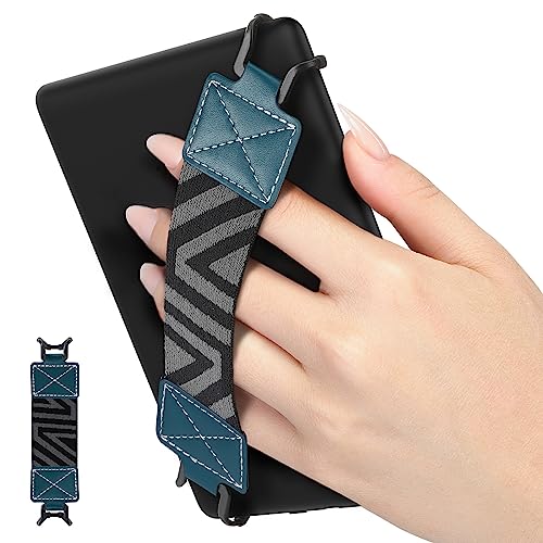 MoKo Security Hand-Strap for 6-8" Kindle eReaders Fire Tablets, Lake Blue - color: 1-e-lake Blue, style: Patterned Strap