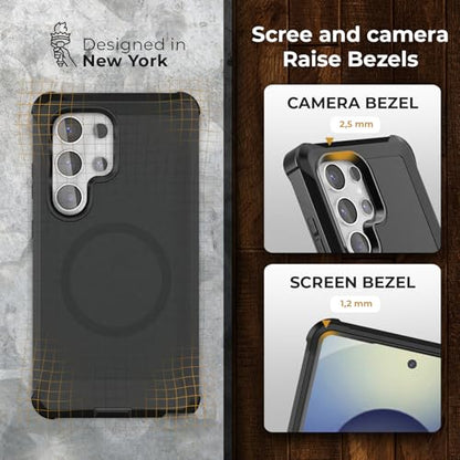 MOTIVE Heavy Duty Case for Samsung Galaxy s25 Ultra, Belt Clip | 6.9" | Bunker Series, Military Grade Multi-Layer Protection, PC/TPU Build, Sealed Port Cover, Compatible with MagSafe Qi2 Charging - size: s25 Ultra