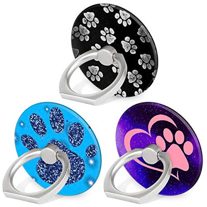 Bonoma Phone Ring Stand,3 Pack Dog Paws 360 Degree Rotation - color: Dog Paws