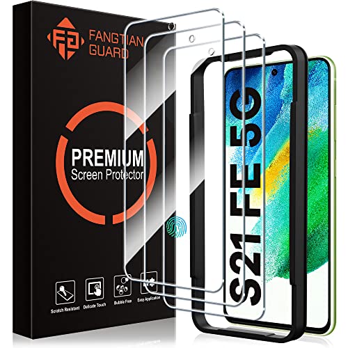FANGTIAN 3 Pack for Samsung Galaxy S21 FE Screen Protector Glass [6.4"] - size: S21 FE-6.4 Inch