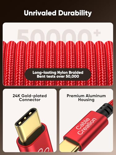 CableCreation USB B to USB C 6.6FT Printer Cable, MIDI Cable to USB C - color: Red, size: 6.6FT