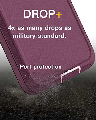 AICase for Galaxy A13 5G Case, Heavy Duty Drop Protection Full Body Rugged Shockproof/Dust Proof Layer Military Protective Tough Durable Phone Cover for Samsung Galaxy A13 5G Burgundy - color: Burgundy