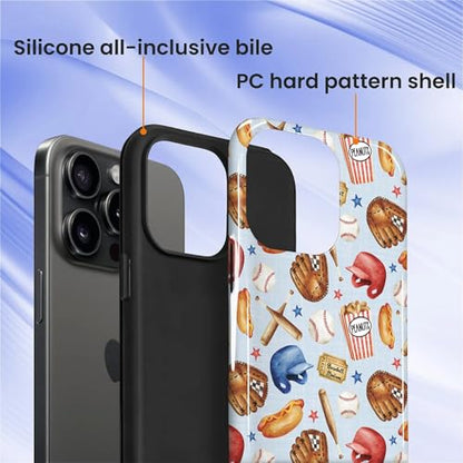 Case for iPhone 14 Pro, Shockproof Hybrid Protective Phone Case, Dual-Layer Drop Protection Anti-Scratch, Baseball Fun - color: Baseball Fun, size: iPhone 14 Pro