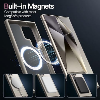JETech Magnetic Case for Samsung Galaxy S24 Ultra, Titanium Grey - color: Titanium Grey, size: Galaxy S24 Ultra