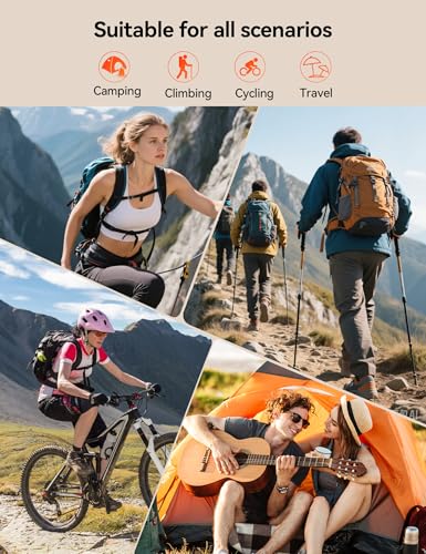 Solar Charger Portable Power Bank 20000mah External Battery Pack for iphone - color: Orange