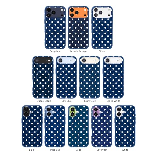 VELVET CAVIAR for iPhone 15 Case - Compatible with MagSafe - 10ft Drop Tested - Midnight Polka Dot - color: Midnight Polka Dot, size: 15