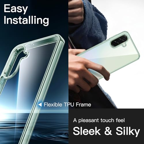 JETech Case for Samsung Galaxy A36, Anti-Yellowing, Lime | Shockproof Protection, Scratch Resistant Hard PC Back, Durable Transparent TPU Bumper - color: Lime, size: Galaxy A36