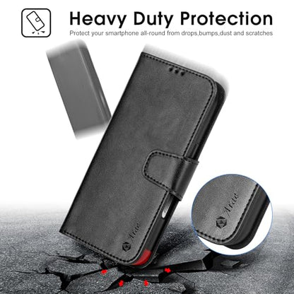 Arae Compatible with iPhone 17 Pro Max Case Wallet with Card Holder, Wristlet Strap Wallet Flip Cover for iPhone 17 Pro Max 6.9 inch Men/Women, RFID Blocking, Kickstand, Black - color: Black, size: iPhone 17 Pro Max 6.9 inch