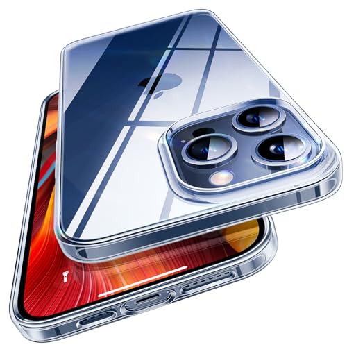 TORRAS Crystal Clear for iPhone 15 Pro Case, Ultra-Thin [Non-Yellowing] [Military Protection] Slim Fit Silicone TPU Cover for iPhone 15 Pro Phone Case, Soft, Clear, 6.1 inch - color: Crystal Clear, size: for iPhone 15 Pro