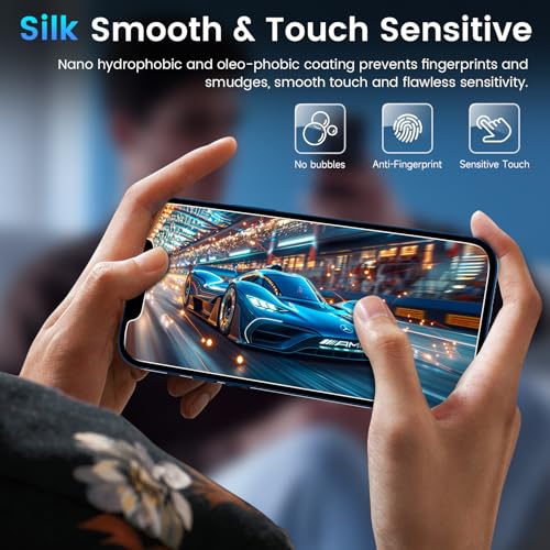 Fotbor for [3+3 Pack] iPhone 12 Screen Protector with Camera Lens Protector, 9H Shatterproof Tempered Glass Film with Easy Installation Frame, HD Clear Sensitive Full Coverage 6.1 Inch - size: iPhone 12-6.1 inch