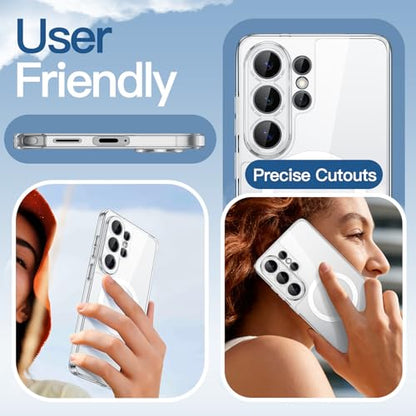 JETech Magnetic Case for Galaxy S26 Ultra, Compatible with MagSafe, Clear | Full Camera Lens Protection, Shockproof Protective Phone Cover, Scratch Resistant Clear Back - color: Clear, size: Galaxy S26 Ultra