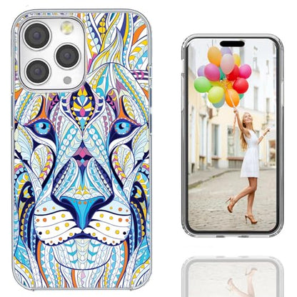 for iPhone 14 Pro Max Case for Girl Women Men, Full Protective Shockproof Slim Soft TPU Clear Phone Cover Cases for iPhone 14 ProMax 6.7,Cartoon Animal Totem Tattoo Head of The Lion - color: Animal Head of The Lion
