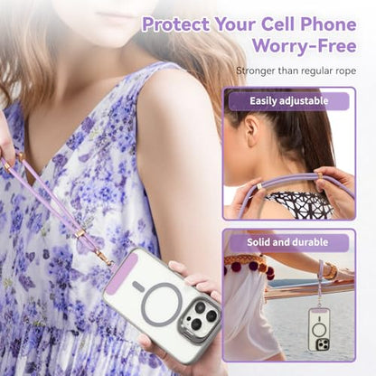 VVAAGG Cell Phone Lanyard for iPhone Crossbody Phone Strap - color: Purple