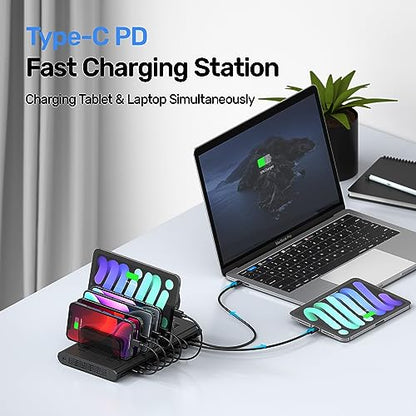 Unitek 120W 10-Port Charging Station with QC 3.0 & PD 60W/18W
