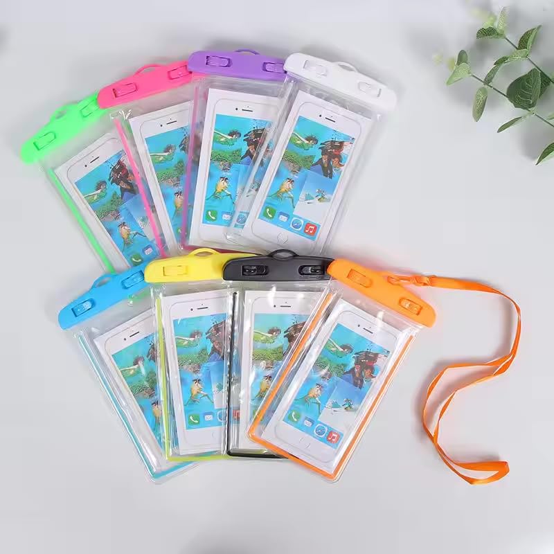 Waterproof Phone Pouch, Universal Dry Bag Case, Touch Screen Compatible, 7.8 x 4.1 Inches, for Swimming, Beach, Boating