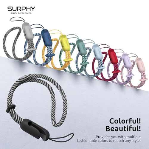 SURPHY 2 Pack Phone Lanyard, Phone Wrist Strap for Case, Camera Wrist Strap - color: Black & Blue Jay