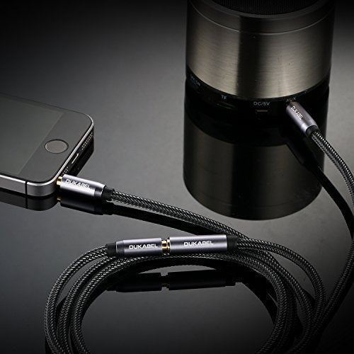 Headphone Extension Cable, DUKABEL 3.5mm TRRS Mic-Supported Extender -4Feet - color: Grey, size: (4 Feet / 1.2 Meters)