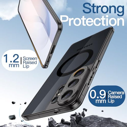 JETech Magnetic Case for Galaxy S26 Ultra, Compatible with MagSafe, Black | Full Camera Lens Protection, Shockproof Protective Phone Cover, Scratch Resistant Clear Back - color: Black, size: Galaxy S26 Ultra