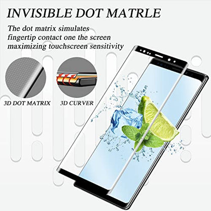 KAREEN Screen Protector for Samsung Galaxy Note 9 Tempered Glass Film | 3D Curved Full Coverage, 9H Hardness, Anti Scratch, 2 Pack - size: Galaxy Note 9 6.4-inch