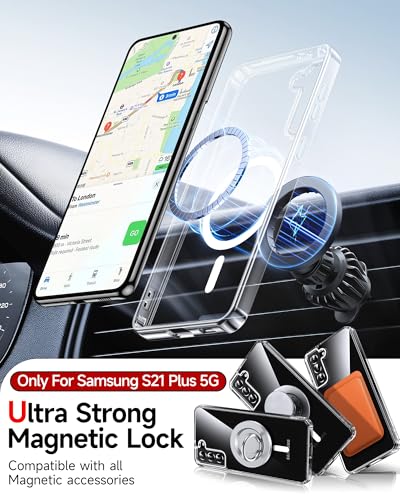 LeYi for Galaxy S21 Plus Phone Case: [Mag-Safe Fit] with Raised Camera Guard, Matte Translucent Slim Translucent Soft-Touch Protective para Samsung S21 Plus 5G Case, Clear - color: Clear, size: Galaxy S21 Plus (6.7 Inch)