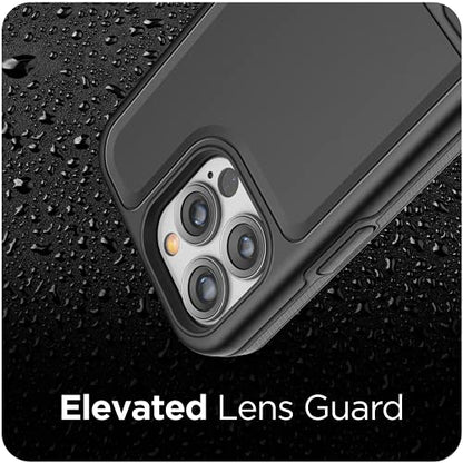 Encased Rebel Designed for iPhone 13 PRO Belt Clip Case (2021) Protective Shockproof Case with Holster (Black) - color: Black, size: iPhone 13 Pro