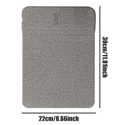 Wireless Charging Mice Pad Non-Slip Office Mice Pad with Wireless Charging - color: Gray
