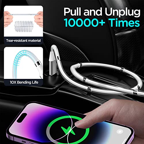 Magnetic Charging Cable,(3FT) Super Organized Charging Magnetic Absorption Nano Data Cable for Phone 14 pro max/13/12/11/XS/XS Max/XR/X/8/8 Plus/7/7 Plus/6s/6s Plus/6/6 Plus/SE/5s/5c/5/Pad/Pod-2 Pack - size: 3ft（2 pack）