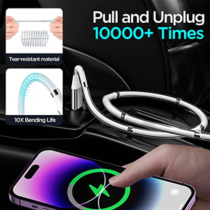 Magnetic Charging Cable,(3FT) Super Organized Charging Magnetic Absorption Nano Data Cable for Phone 14 pro max/13/12/11/XS/XS Max/XR/X/8/8 Plus/7/7 Plus/6s/6s Plus/6/6 Plus/SE/5s/5c/5/Pad/Pod-2 Pack - size: 3ft（2 pack）