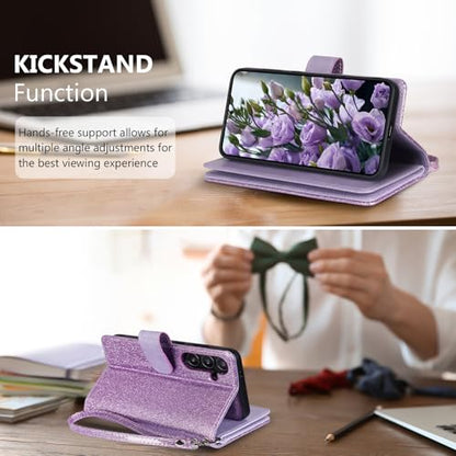 Varikke for Samsung Galaxy S25 Wallet Case Magnetic Detachable, Lightpurple - color: Light Purple, size: Galaxy S25 6.2"
