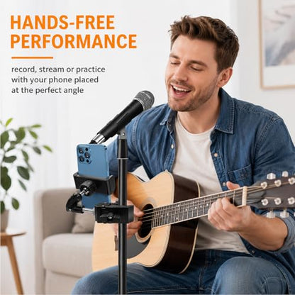 Phone Holder for Mic Stand, Music & Recording Mount