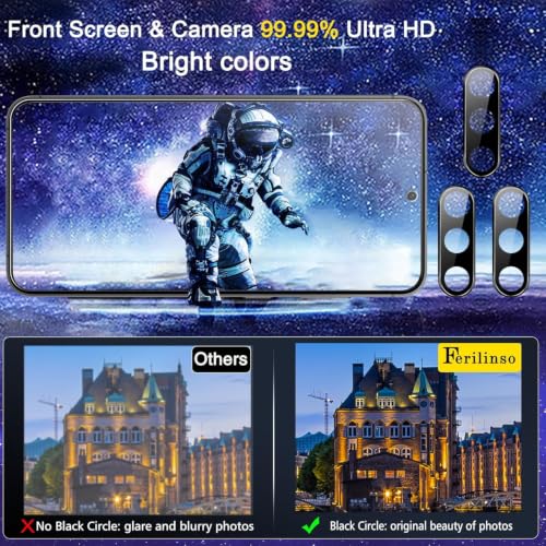 Ferilinso Screen Protector for Samsung Galaxy S24 Plus, Tempered Glass - size: Samsung Galaxy S24 Plus 6.7 INCH