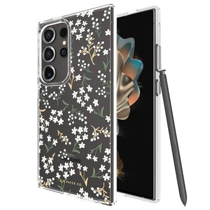 Rifle Paper Co. Samsung Galaxy S24 Ultra Case for Women [6.8"] [12ft Drop Protection] [Wireless Charging] Floral Print Phone Case for Samsung Galaxy S24 Ultra, Anti-Scratch, Shockproof - Petite Fleurs - color: Petite Fleurs