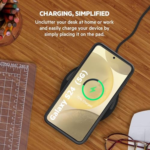 Battery Case for Galaxy S24, 10000mAh Portable Wireless Charging Case Supporting Carplay, Compatible with Galaxy S24 (6.2 inch) Rechargeable Extended Battery Charger (Black) - size: Galaxy S24